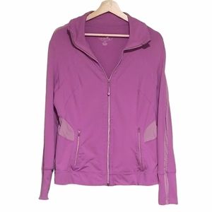 Tangerine Vented Workout Athletic Purple Full Zip Jacket Size L